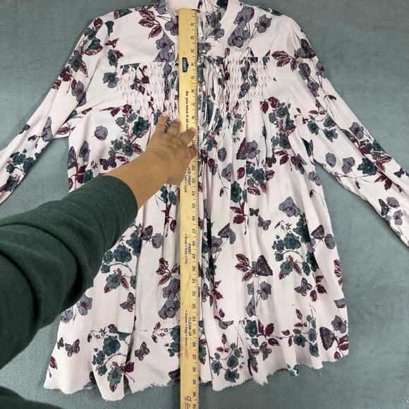 FREE PEOPLE Women's Pebble Crepe So Fine Boho Oversized Tunic Top, SMALL - Picture 9 of 10